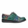 Catinca Shoes G26 VM pantofi dama piele naturala verde mozaic
