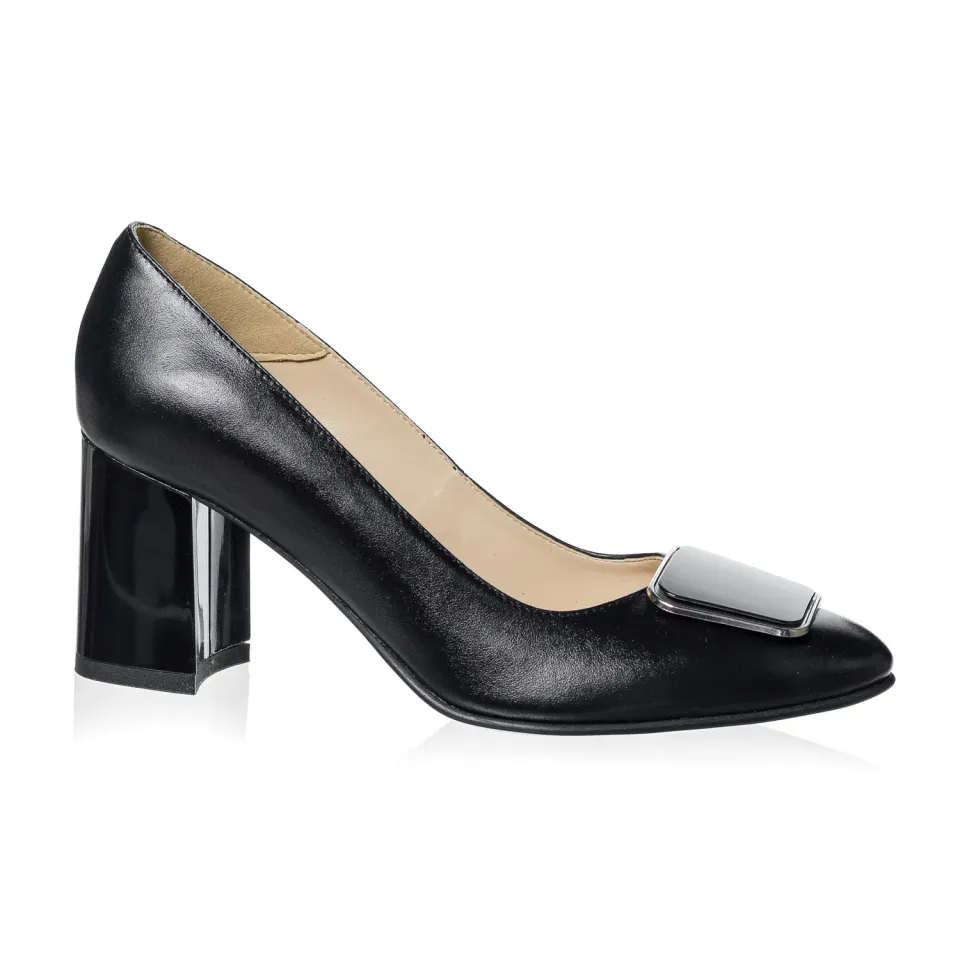 Catinca Shoes A25 NB pantofi dama negru piele naturala