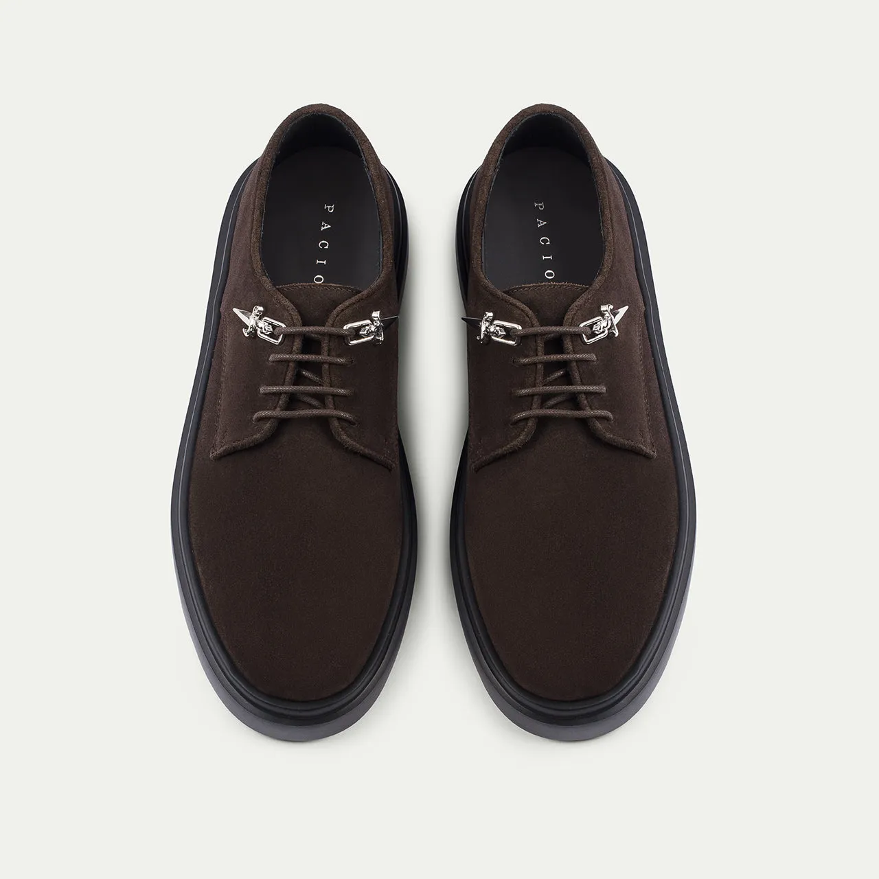 Cesare Paciotti Venus Derby sneakers maro piele intoarsa