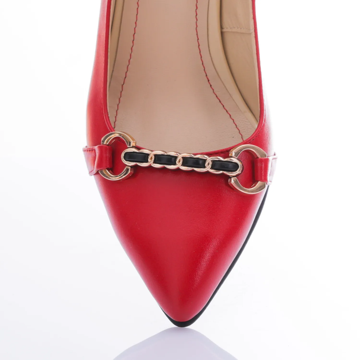Catinca Shoes A52 RB pantofi piele naturala rosu box
