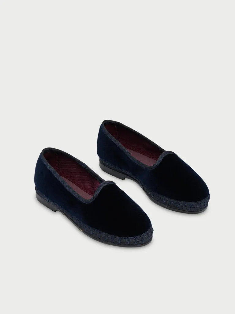 Flagelus Hazel Kids slippers copii bleumarin catifea