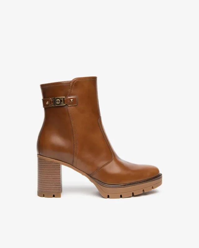 NeroGiardini botine piele dama cu toc 8 cm