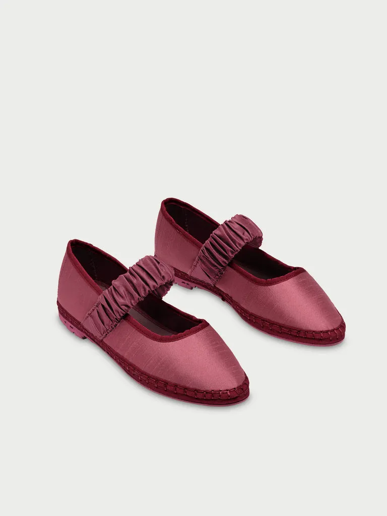 Flagelus Mafalda Pink balerini mătase roz
