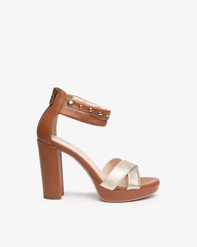 NeroGiardini sandale piele dama toc 10,5 cm negre
