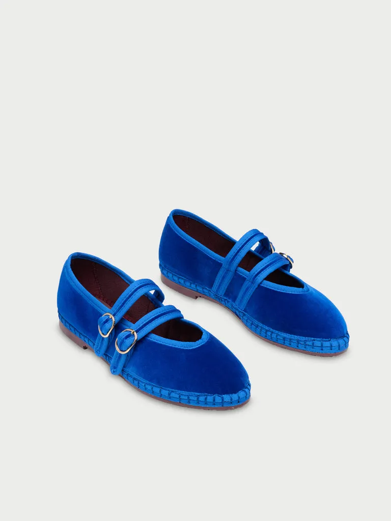 Flagelus Claire Electric Blue pantofi catifea albastru
