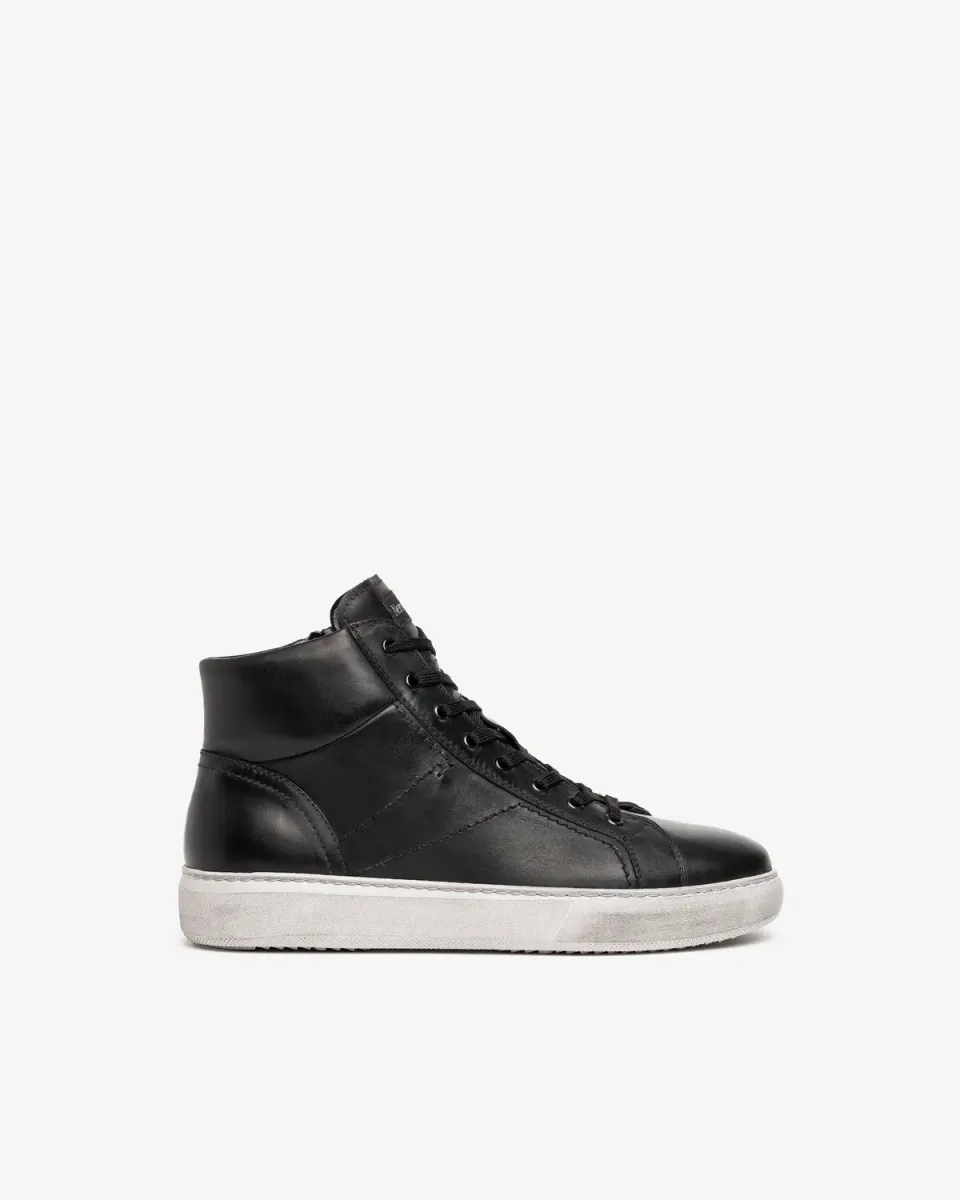 NeroGiardini sneakers bărbați piele high-top DryGo