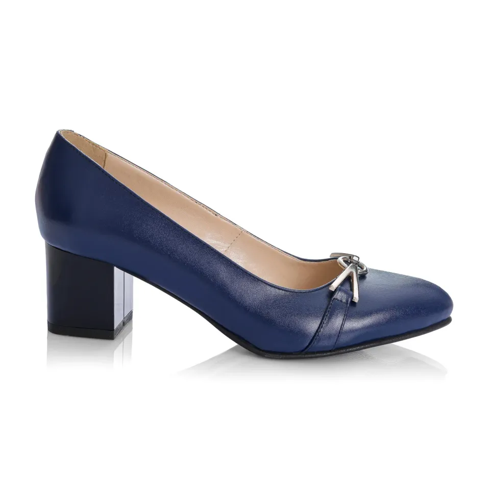 Catinca Shoes A44 BB pantofi damă piele albastru box