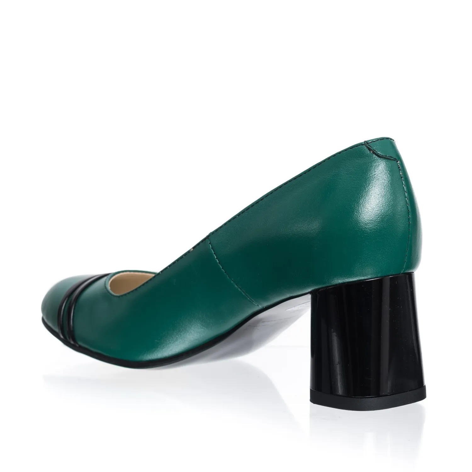 Catinca Shoes 55 VN pantofi dama piele verde cu negru