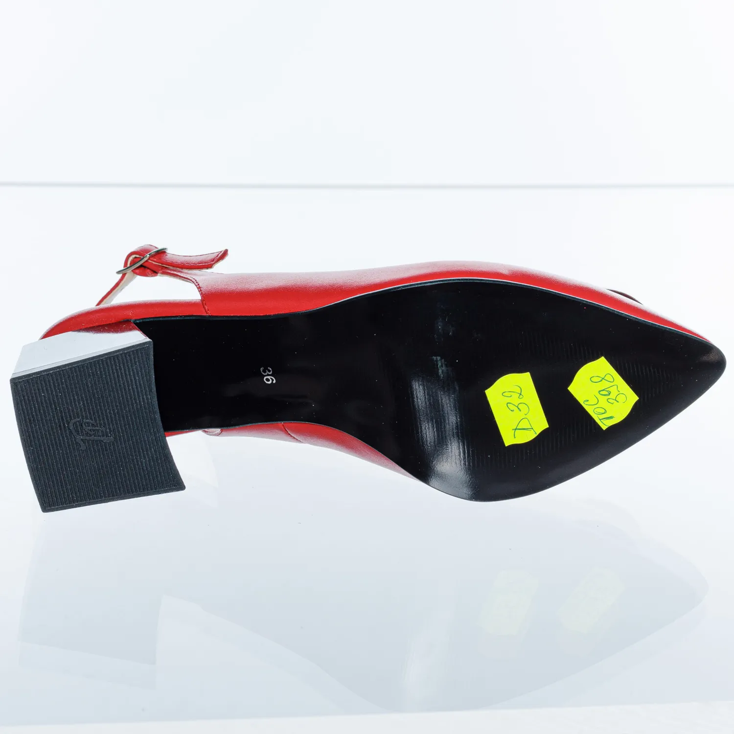Catinca Shoes D32 R sandale dama piele naturala rosu box