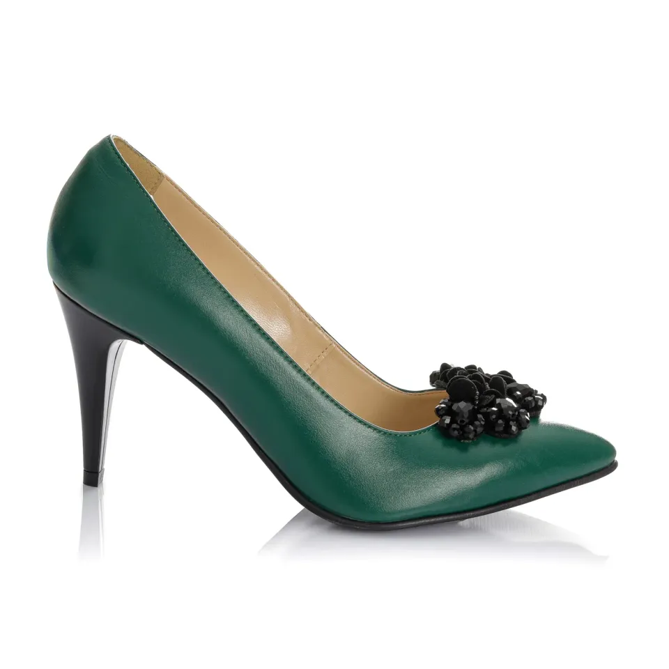 Catinca Shoes A58 VB pantofi dama piele naturala verde