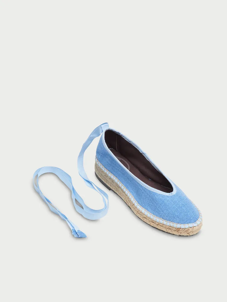Flagelus Summer Swing balerini in bleu cu siret
