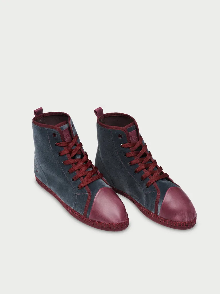 Flagelus The Old Sport Grey botine gri catifea