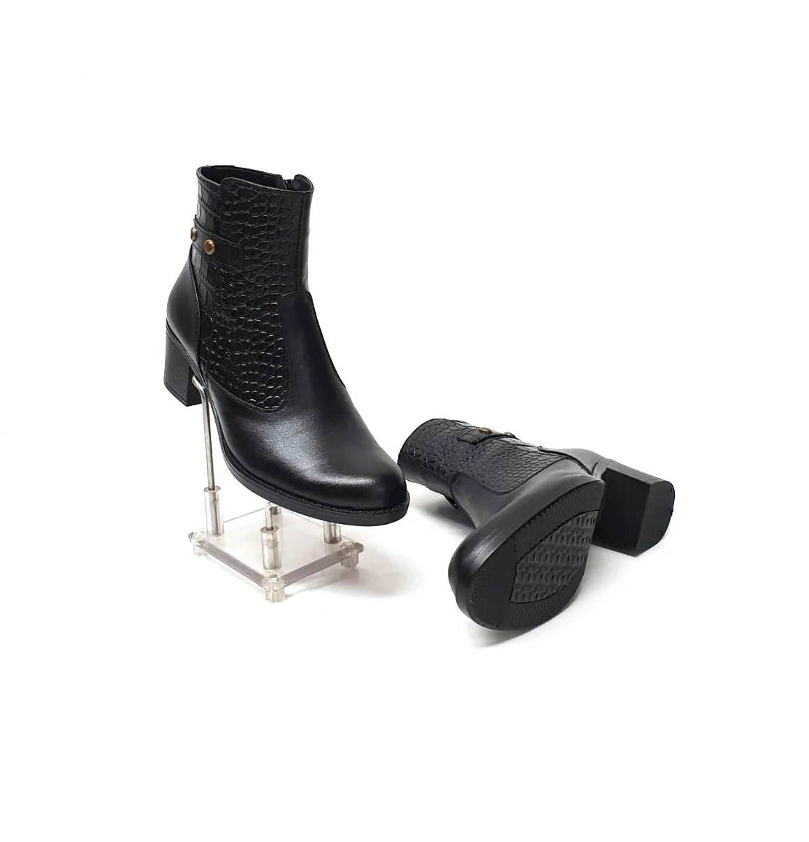 Catinca Shoes GX53 NBC ghete damă negru box-croco piele