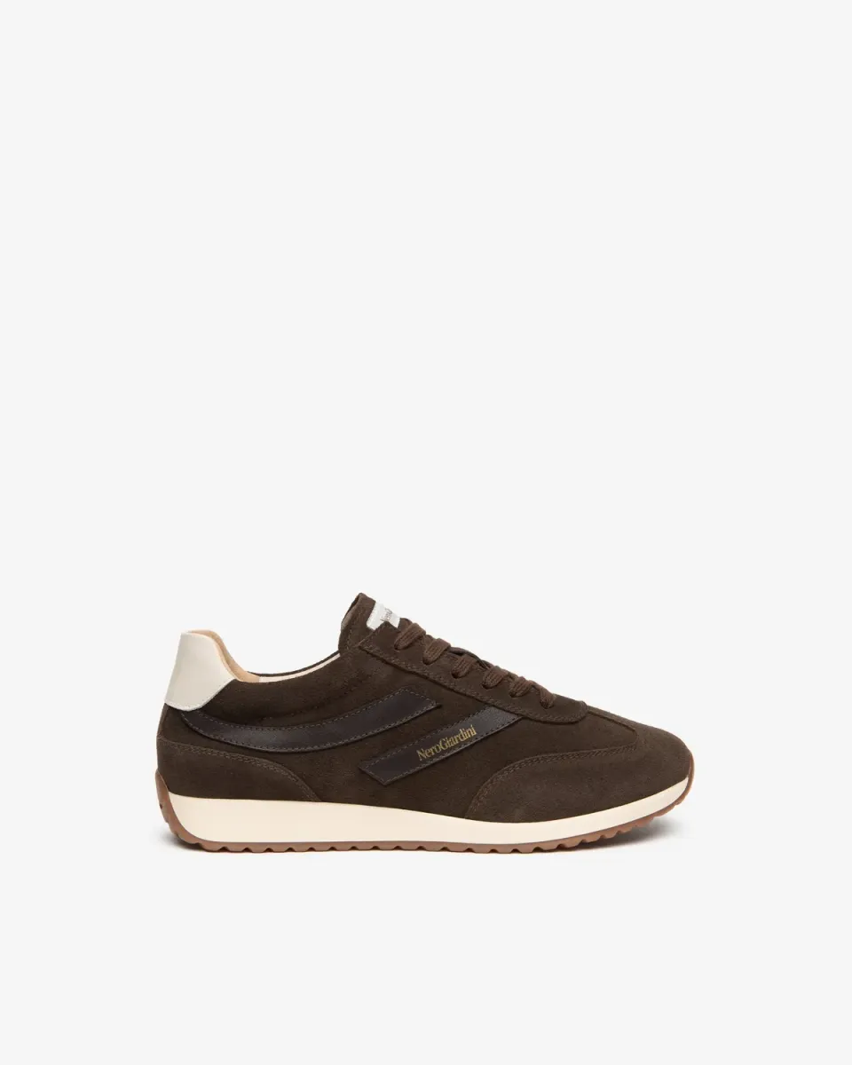 NeroGiardini sneakers damă piele întoarsă șiret
