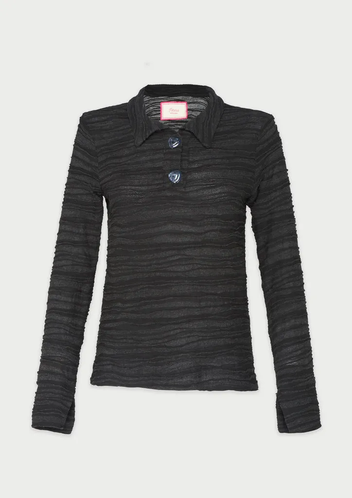 Flagelus Gatsby Glam camasa bumbac neagra