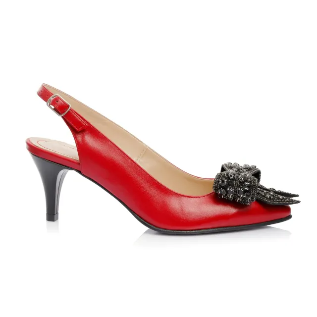 Catinca Shoes D57P RB sandale dama piele rosu box