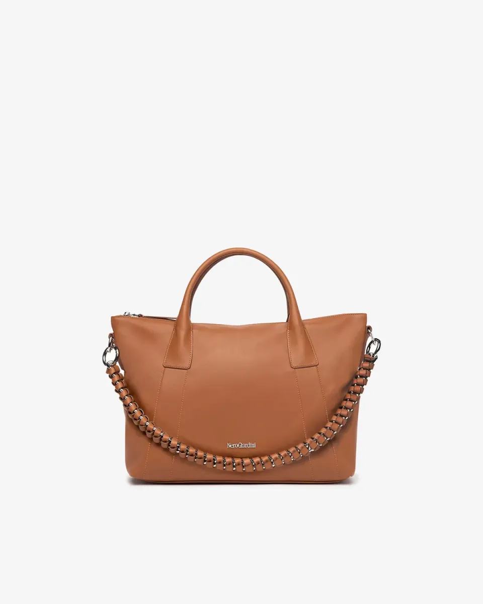 Geanta shopping NeroGiardini piele dama Made in Italy