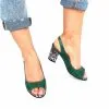 Catinca Shoes P29 sandale dama piele verde toc traditional