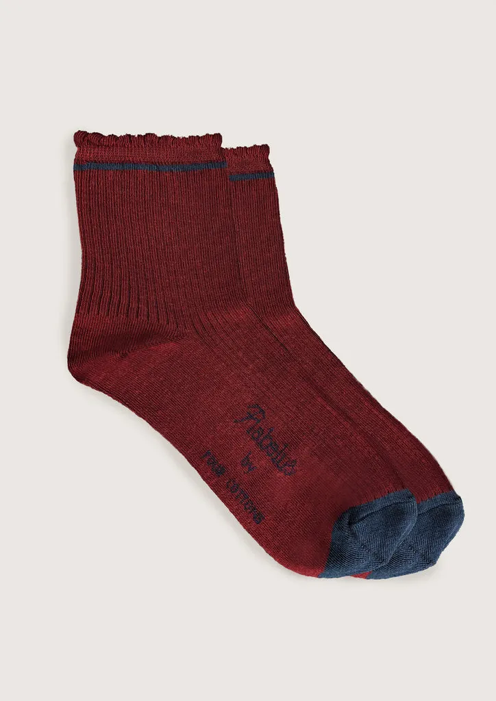 Flagelus Robin Hood sosete scurte bordo bumbac 36-42