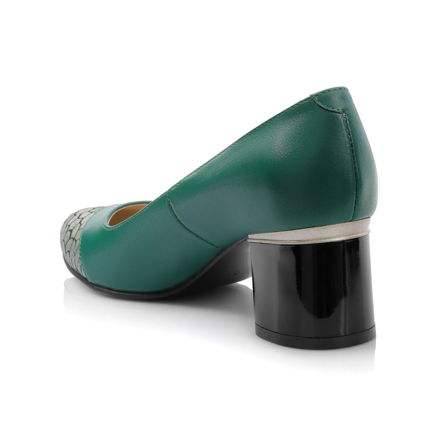 Catinca Shoes A73 VPV pantofi piele naturala verde pietre