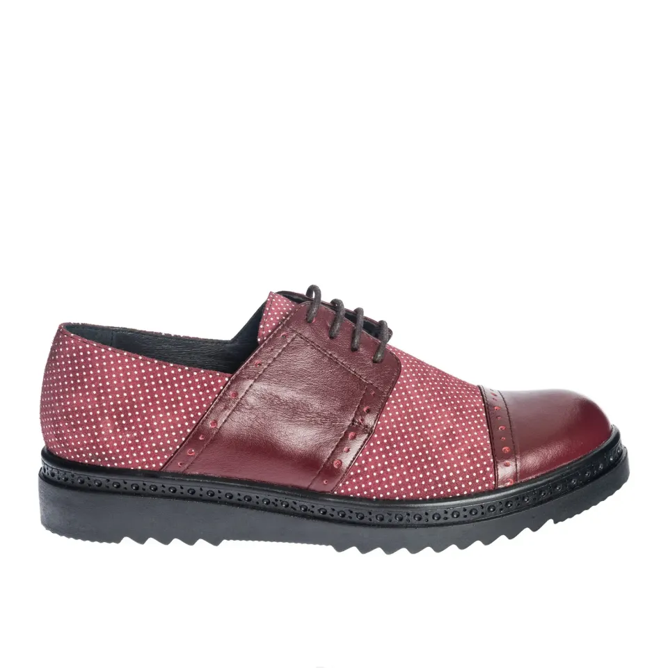 Catinca Shoes G26 RP pantofi piele rosu