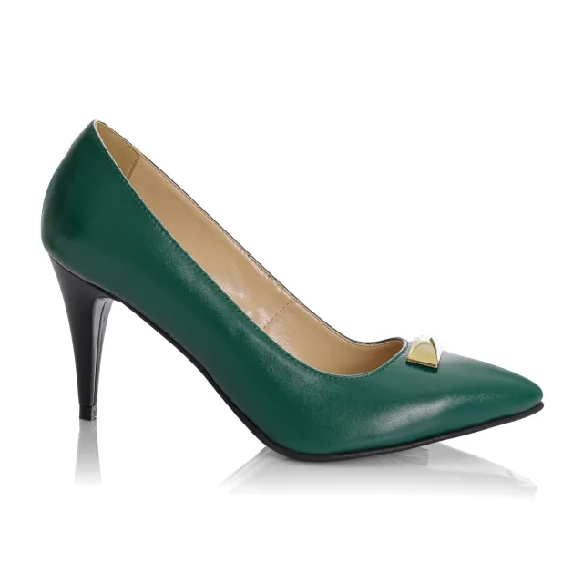 Catinca Shoes A51 VB pantofi piele naturala verde box