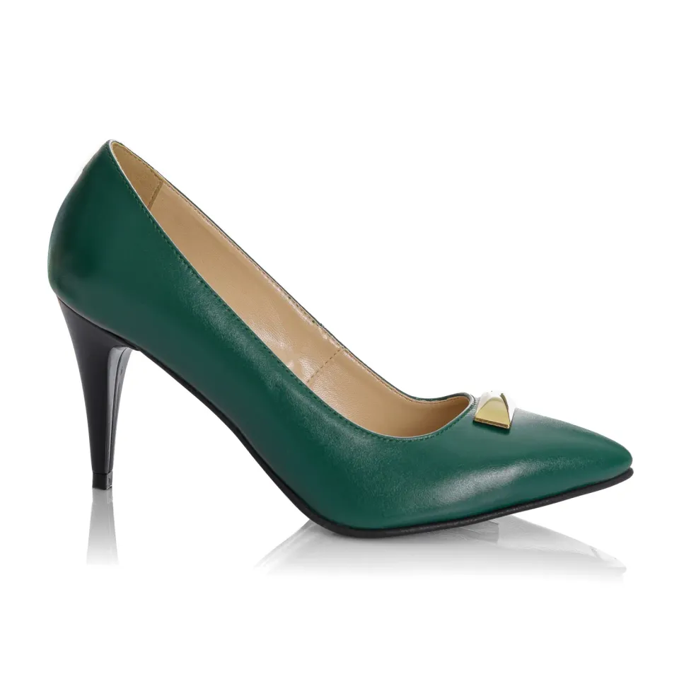 Catinca Shoes A51 VB pantofi piele naturala verde box