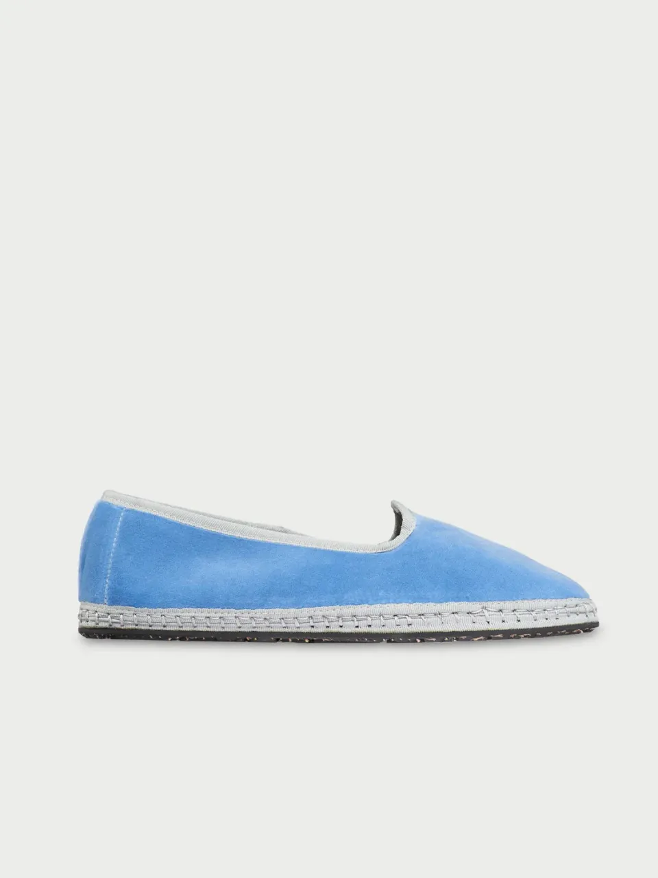 Flagelus Sandrine pantofi catifea bleu deschis