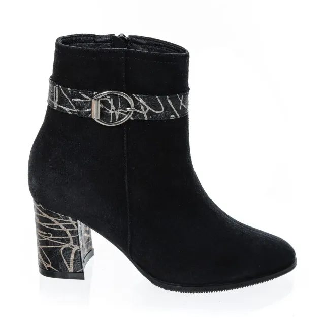 Catinca Shoes GX43 NAF ghete damă piele negru antilopă