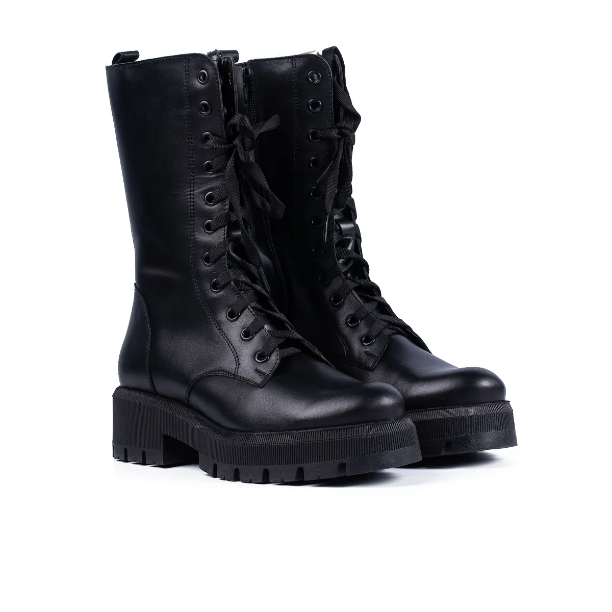Lucas Shoes 402 ghete damă negru piele naturală
