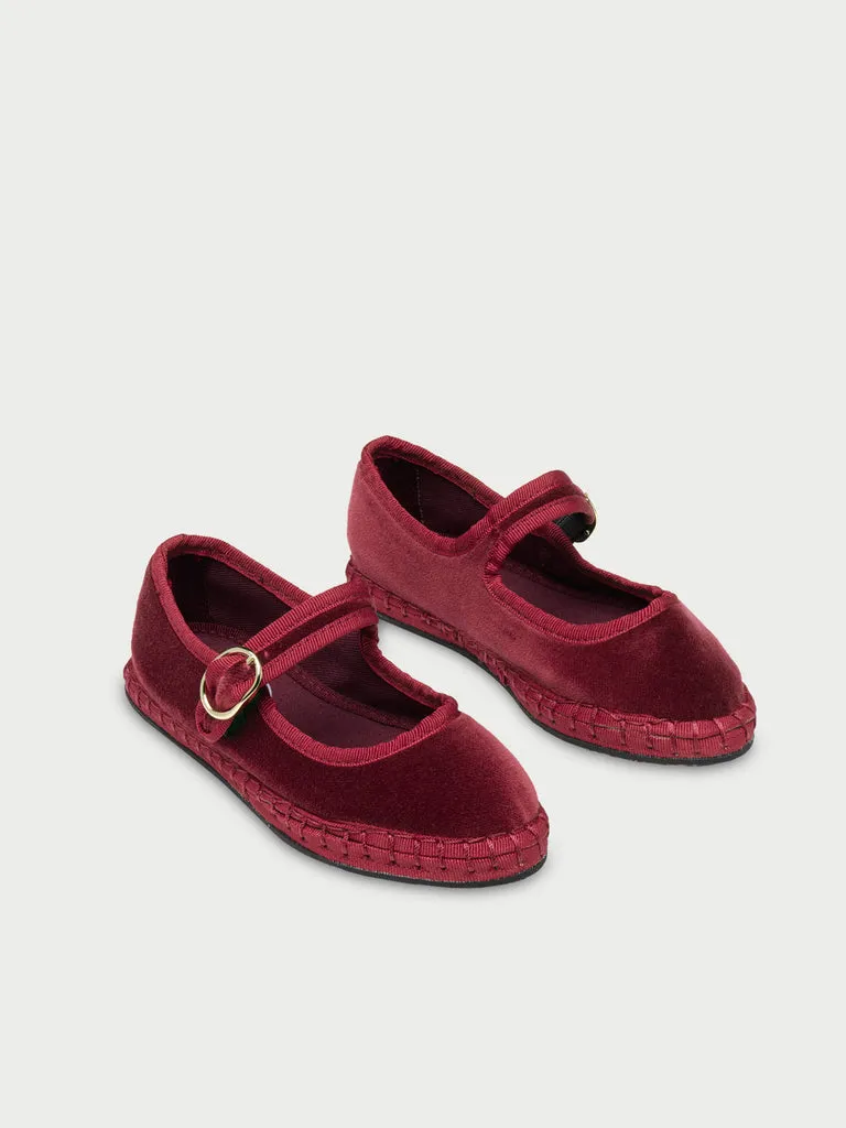 Flagelus Lucrecia Kids pantofi copii bordo velur
