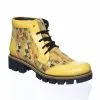 Catinca Shoes BC28 GBP bocanci dama piele galben pictura