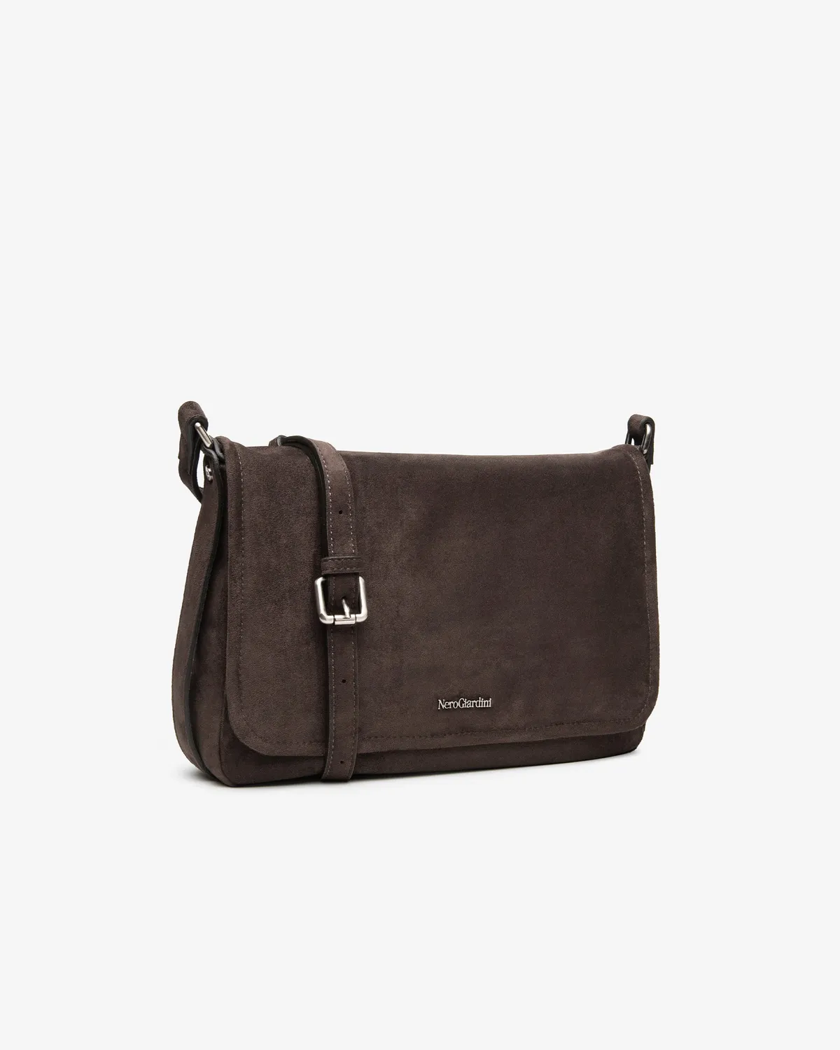 NeroGiardini geantă crossbody damă piele întoarsă