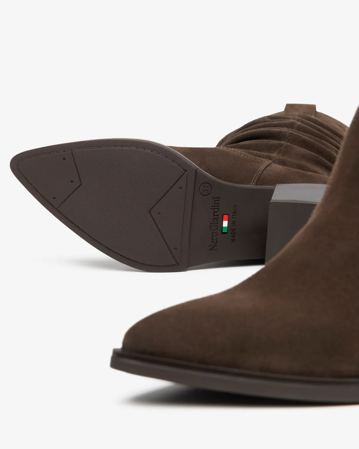 NeroGiardini Cizme Damă Piele Întoarsă Western Toc 50 mm