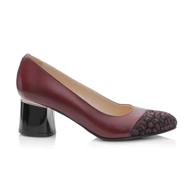 Catinca Shoes A73 BPB pantofi dama piele bordo ponei