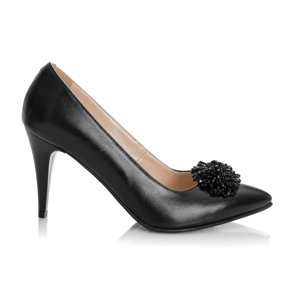 Catinca Shoes A42 N pantofi dama negru box piele