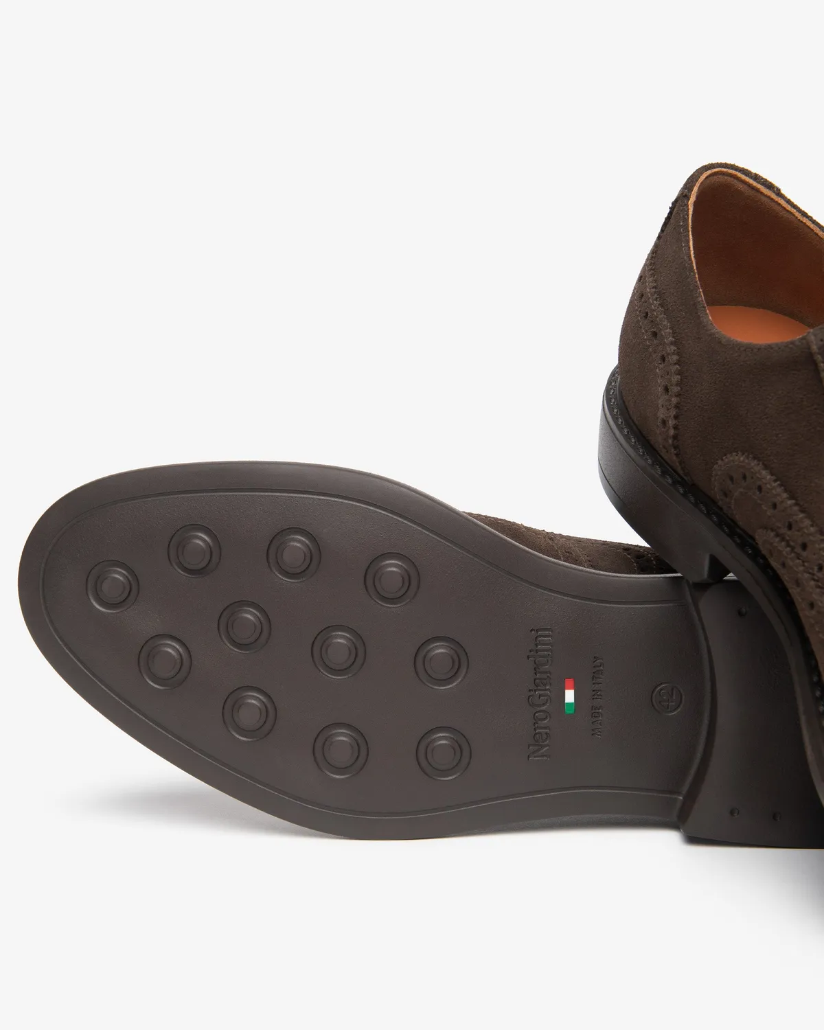 NeroGiardini pantofi oxford barbati piele intoarsa brogue