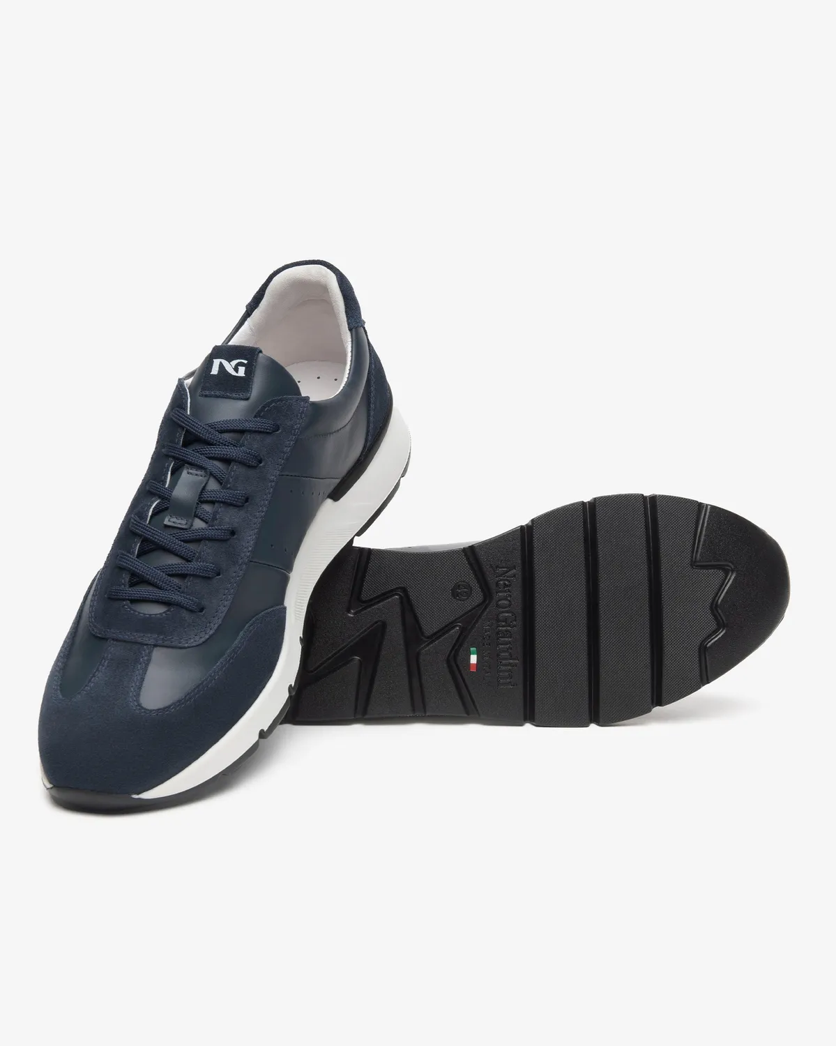NeroGiardini sneakers piele și piele întoarsă bărbați