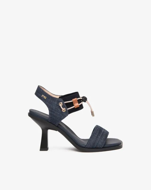 NeroGiardini sandale piele si textil dama de vara