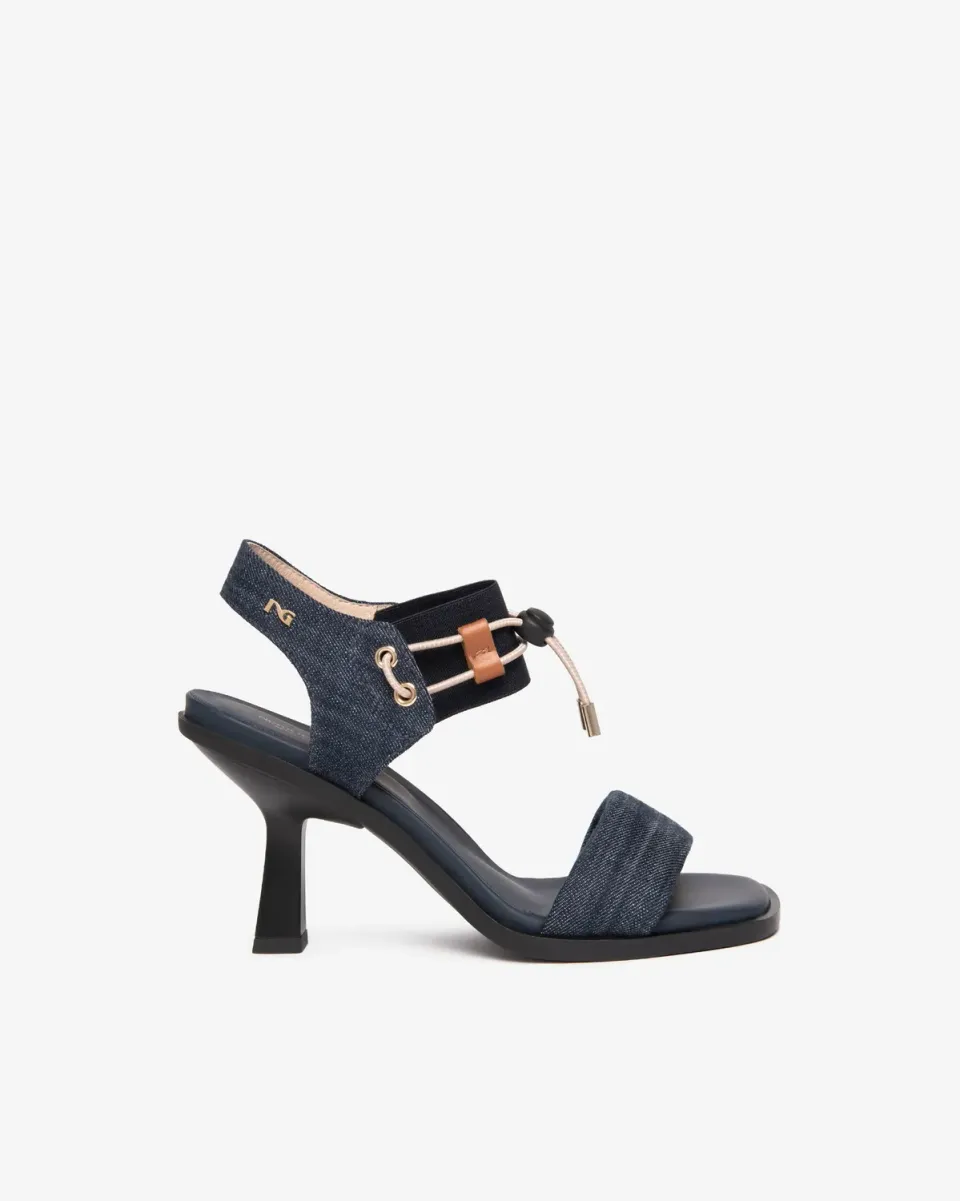 NeroGiardini sandale piele si textil dama de vara