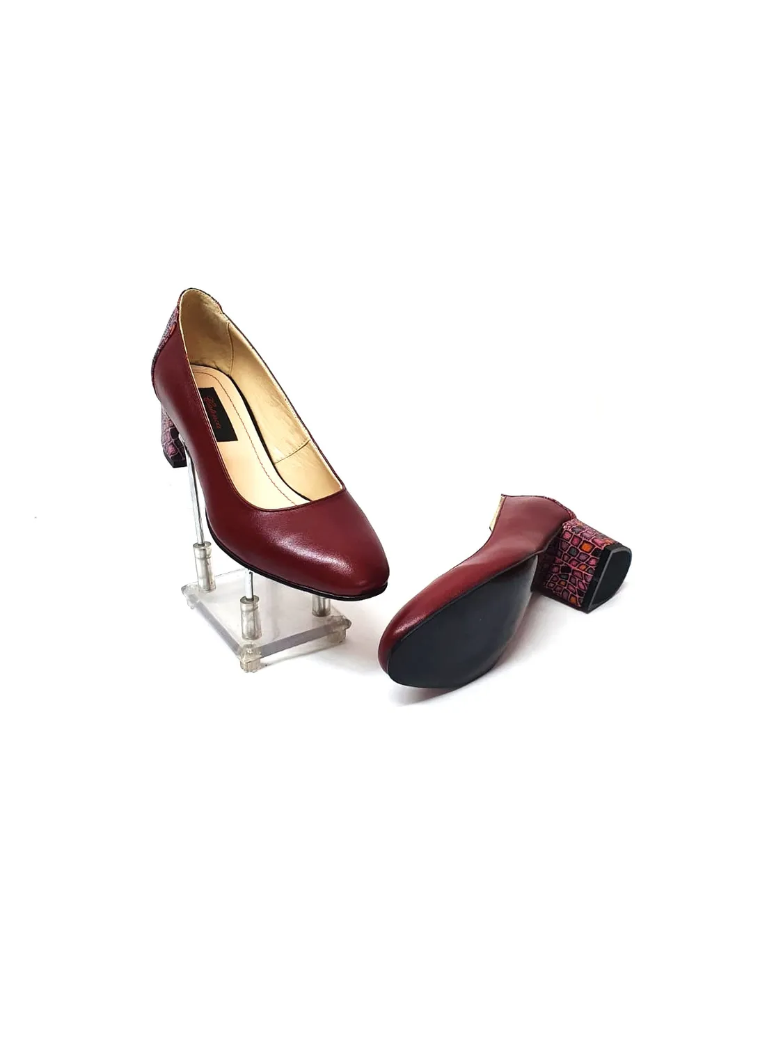 Catinca Shoes A7 BPB pantofi dama piele bordo pietre