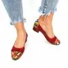 Catinca Shoes T12 RLC pantofi dama rosii linii colorate