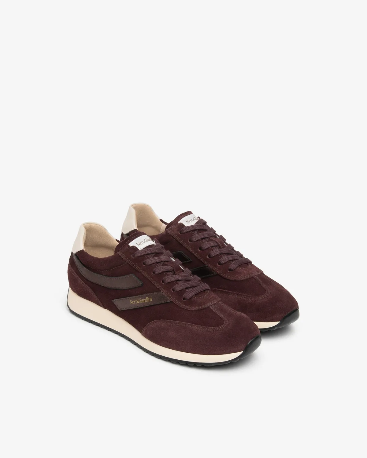 NeroGiardini sneakers dama piele intoarsa dungi