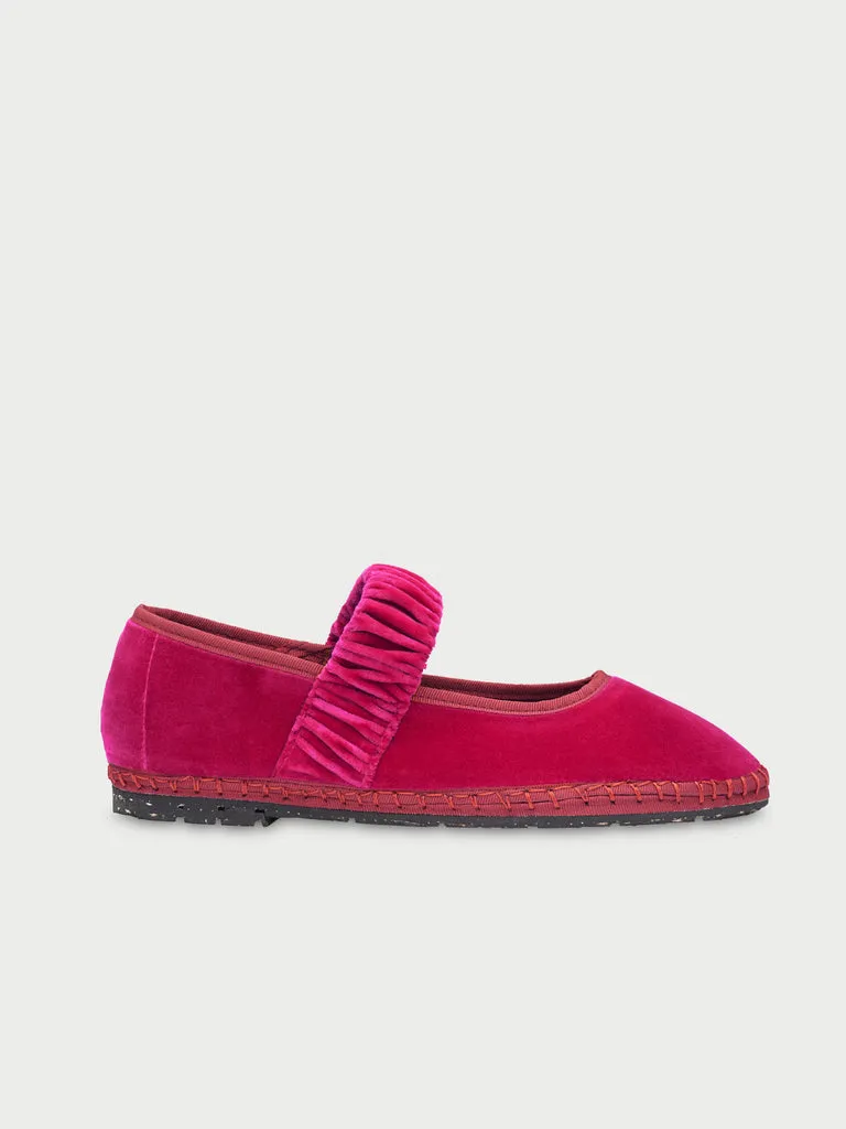 Flagelus Mafalda Plum pantofi catifea roz