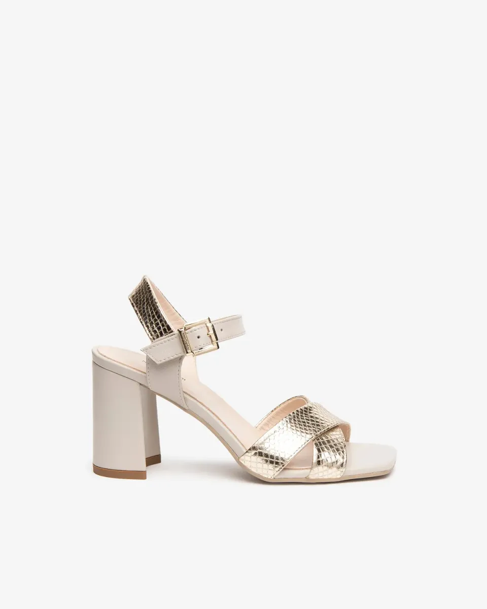 NeroGiardini sandale damă piele toc 8 cm piton