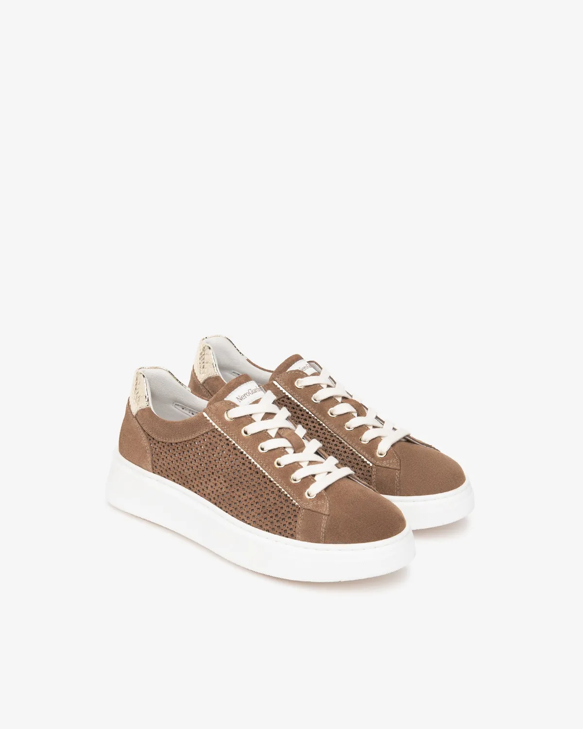 NeroGiardini Sneakers Dama Velur si Material Tehnic