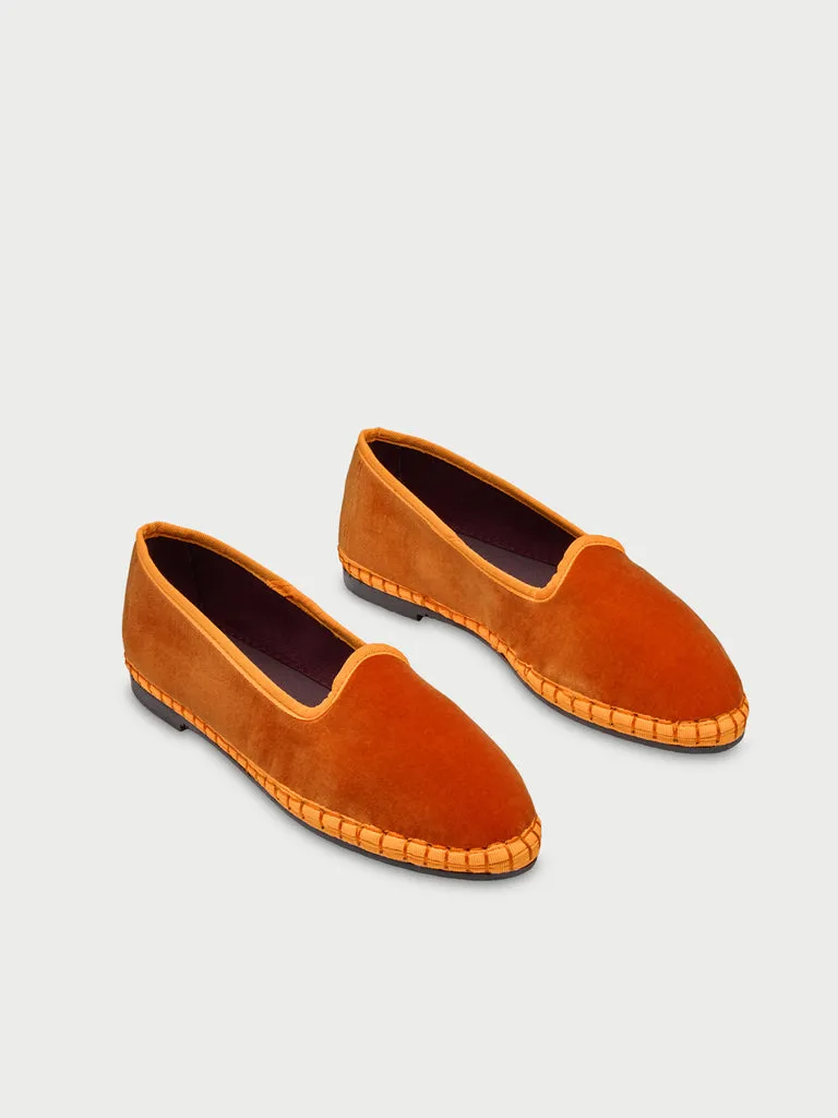 Flagelus Butler slippers portocalii catifea