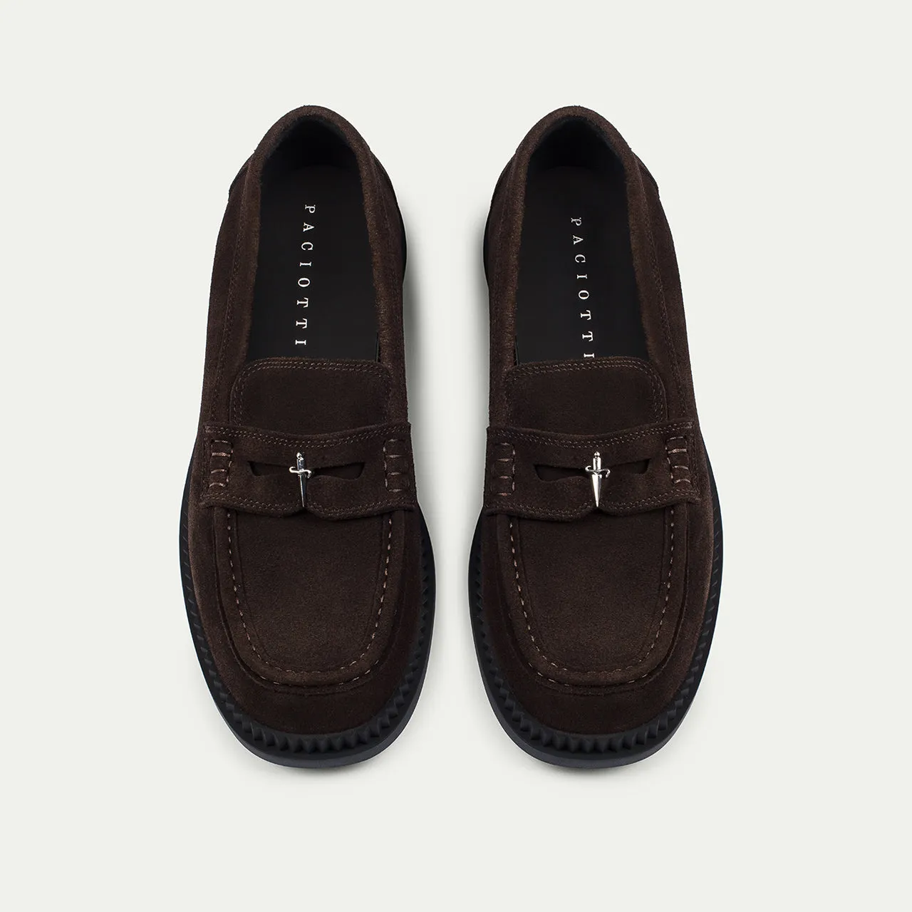 Cesare Paciotti Hybrid mocasini piele maro