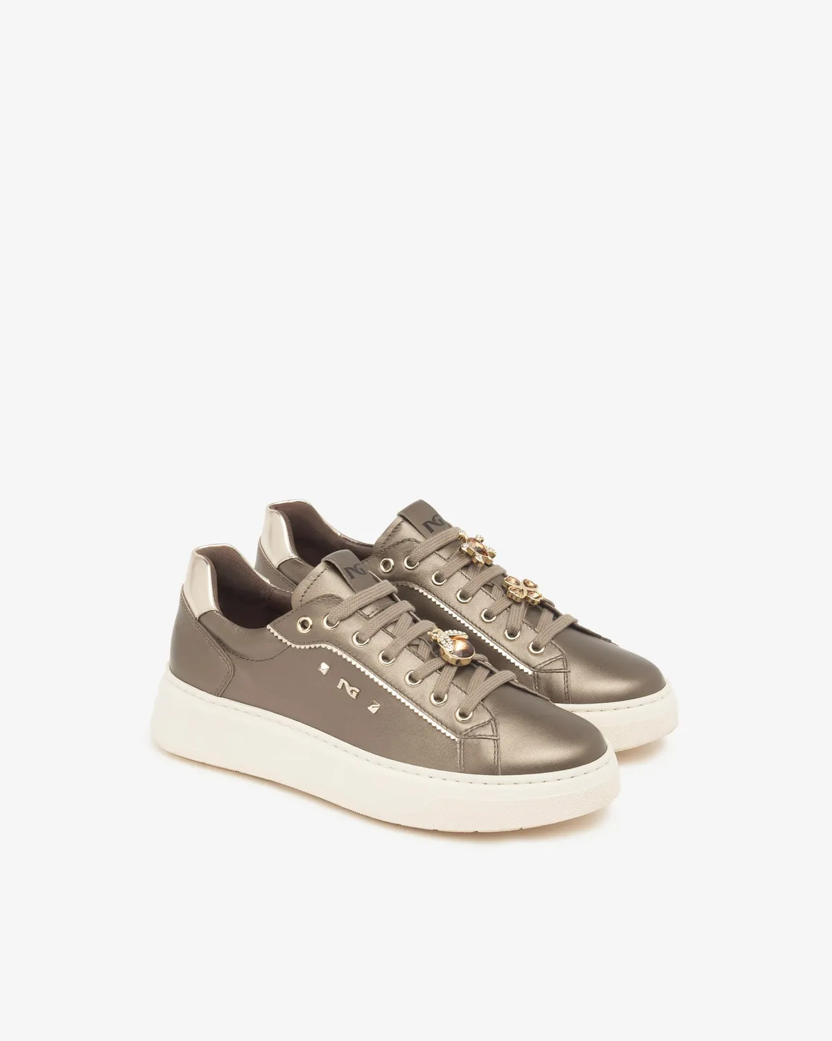 NeroGiardini sneakers piele damă cu branț memory