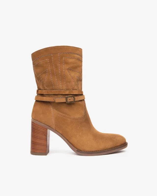 NeroGiardini botine piele dama cowboy toc 8.5 cm